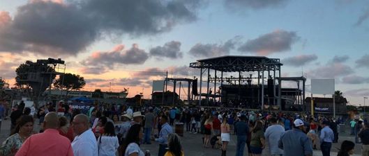 Concrete Street Amphitheater photo with crowd listening to concert